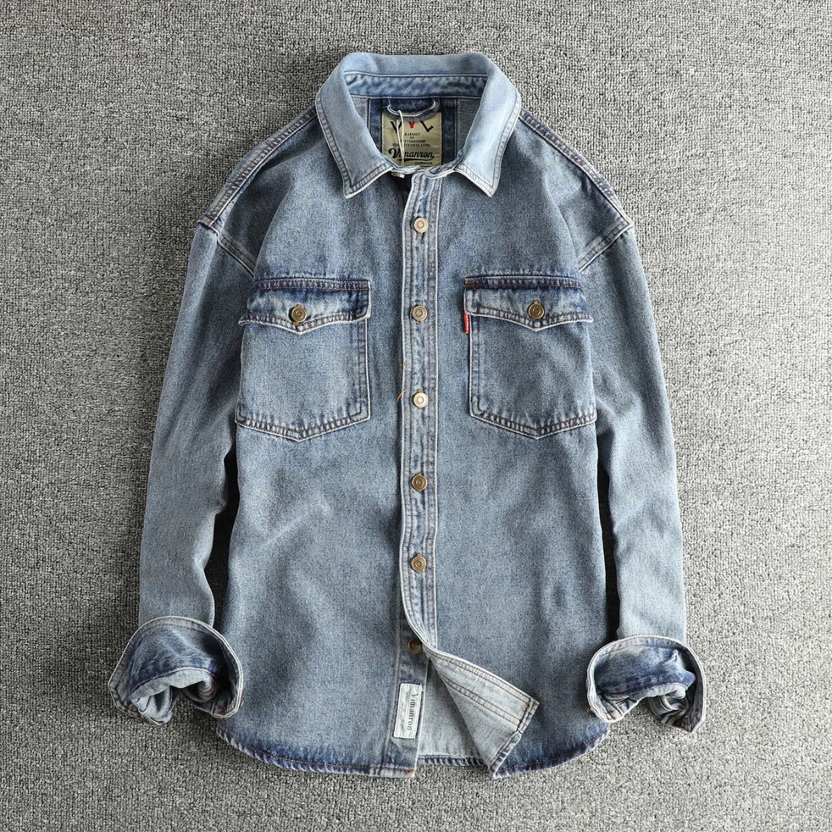 The Brescia Men’s Washed Retro Denim Shirt