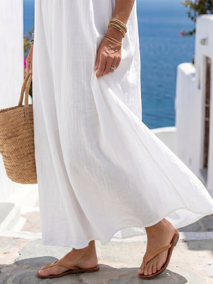 Women's Maxi Dress Backless Spaghetti Strap Sleeveless Flowy Beach Sundress
