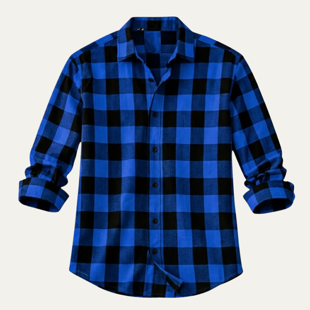 The Como Lago Men’s Casual Plaid Button-Up Shirt
