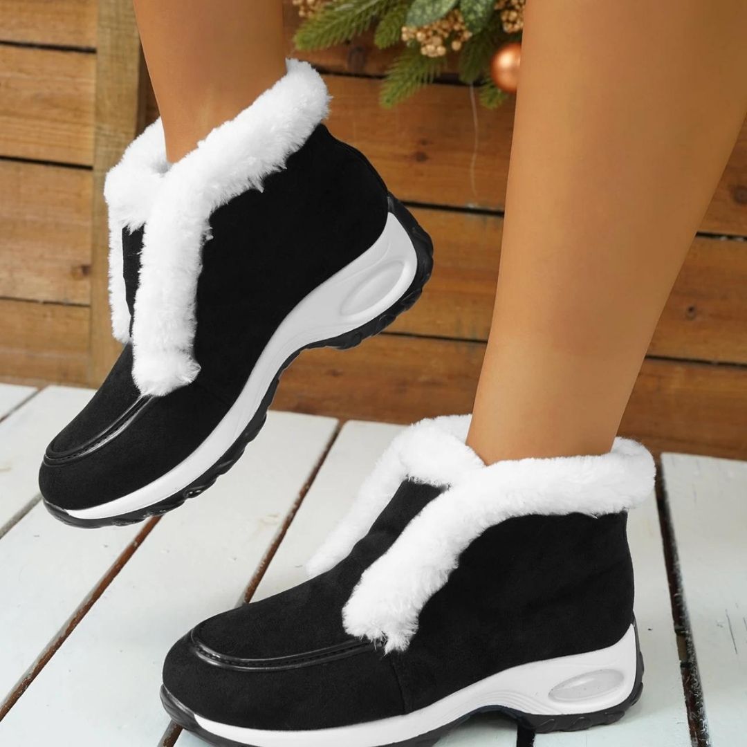 Vegan | Women's Faux Fur Trim Winter Boot