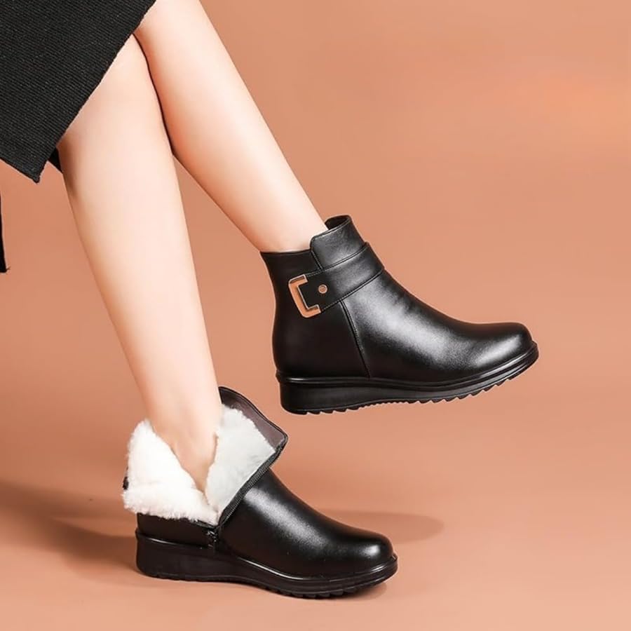 Lucy | Women's Fleece-Lined Winter Boot with Buckle