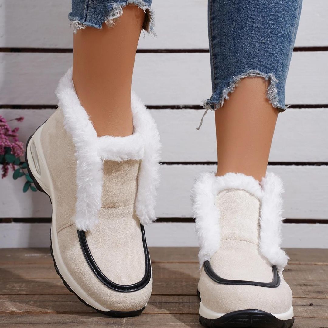 Vegan | Women's Faux Fur Trim Winter Boot