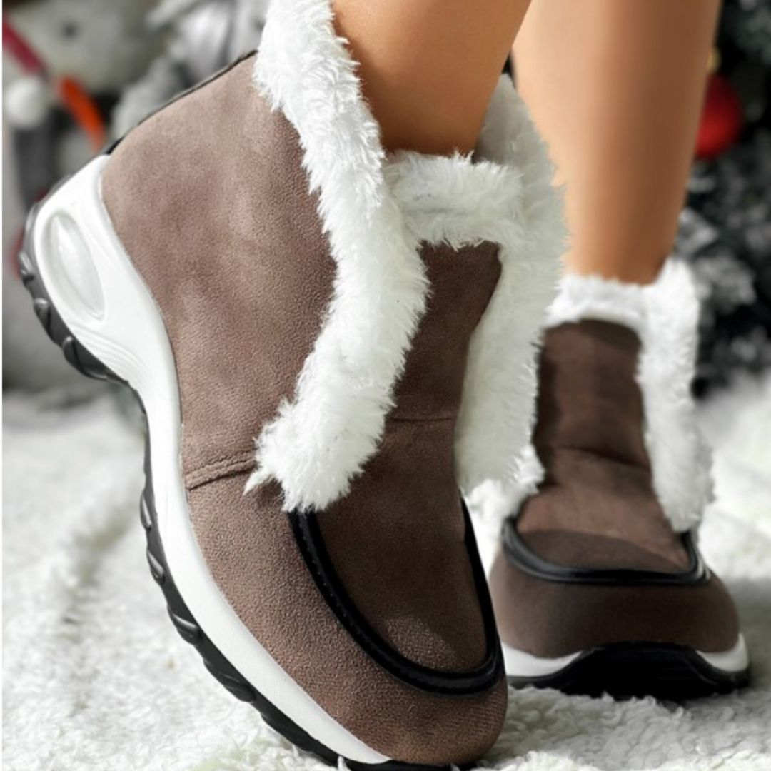 Vegan | Women's Faux Fur Trim Winter Boot