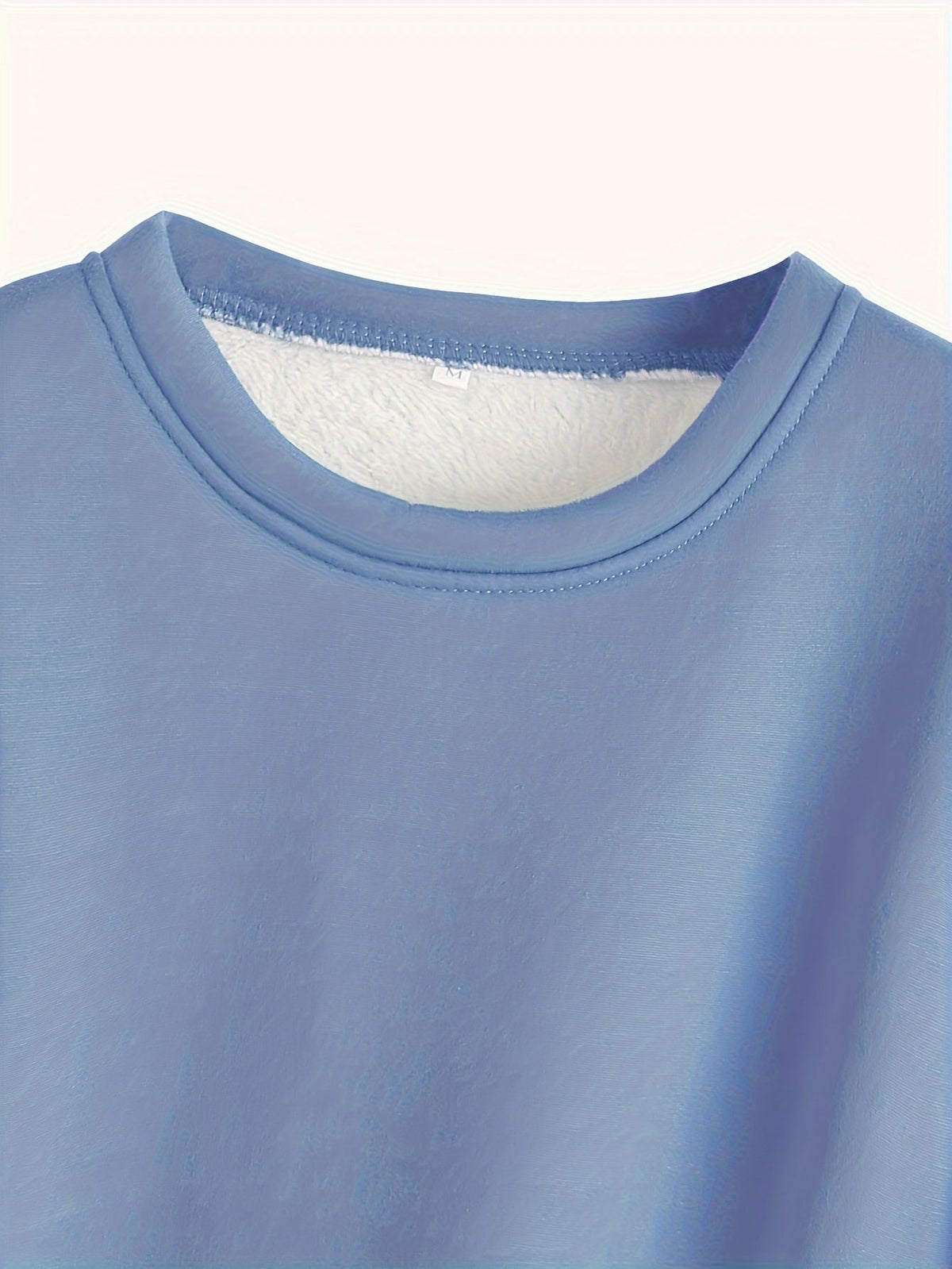 Women's Fleece-Lined Base Layer Set Round Neck Long Sleeve Top Drawstring Joggers Casual