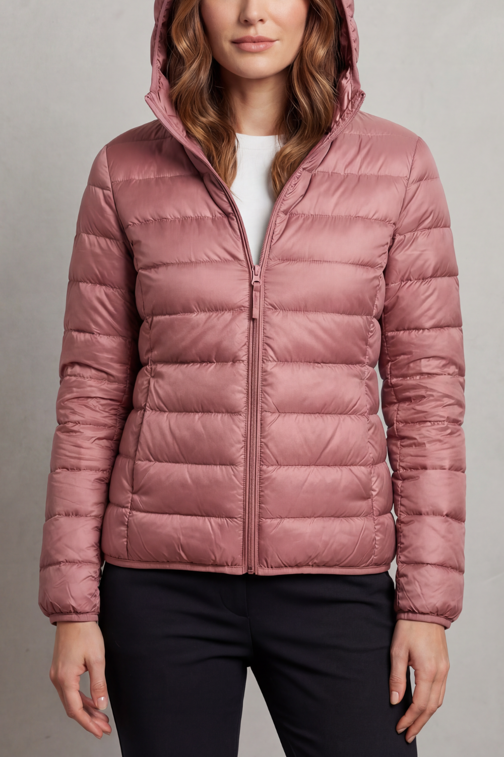 Women's Packable Hooded Puffer Jacket Ultra Light Full Zip Winter Coat