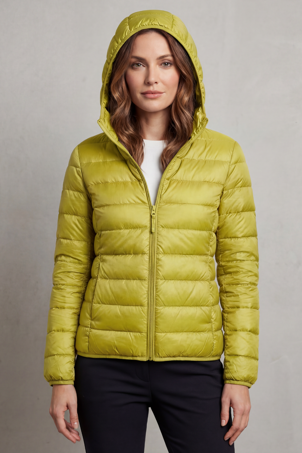 Women's Packable Hooded Puffer Jacket Ultra Light Full Zip Winter Coat