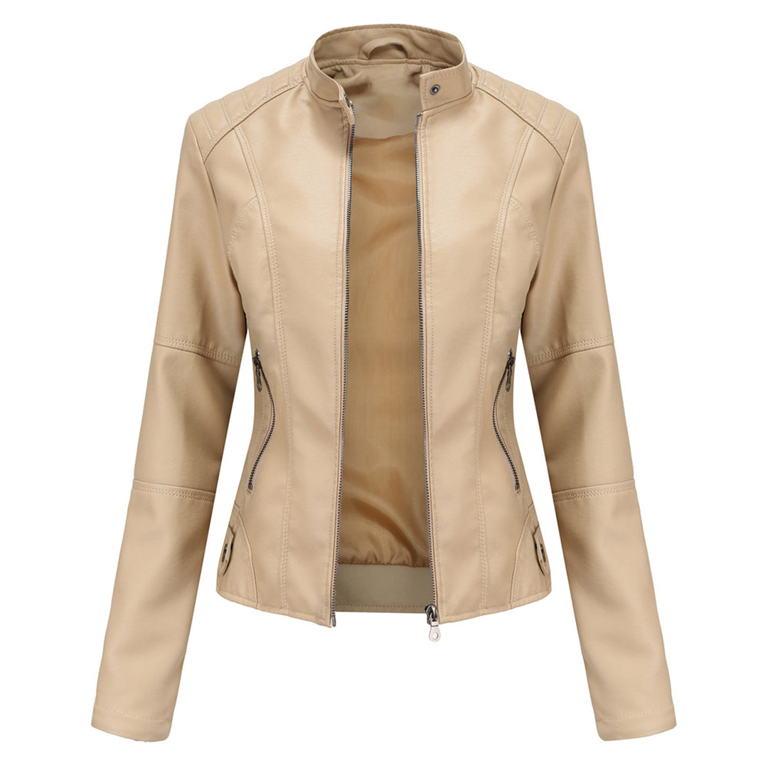 Zyra | Sleek Leather Biker Jacket