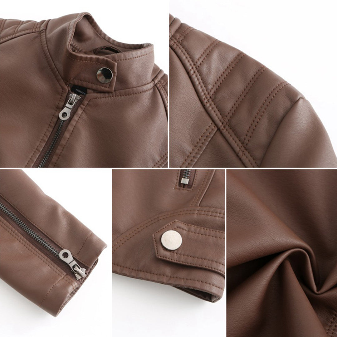 Zyra | Sleek Leather Biker Jacket