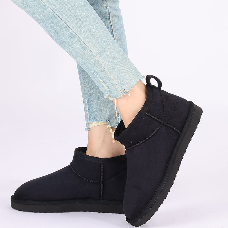 Nita | Women's Winter Boot Suede Fleece-Lined Mini