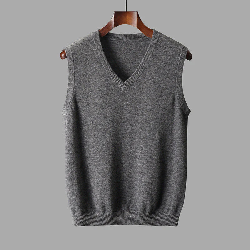 The Milan Men's V Neck Knit Cotton Vest