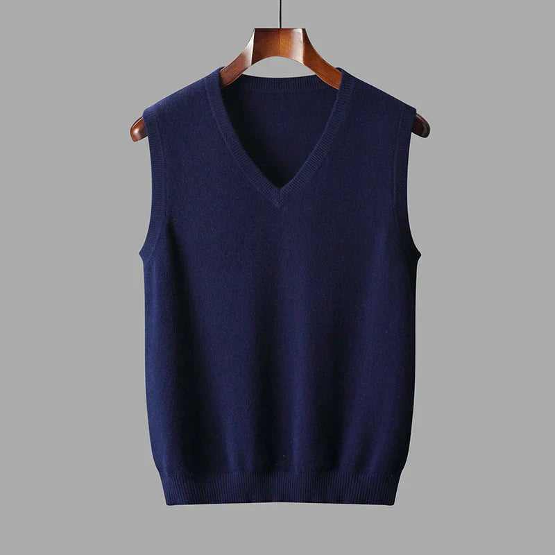 The Milan Men's V Neck Knit Cotton Vest