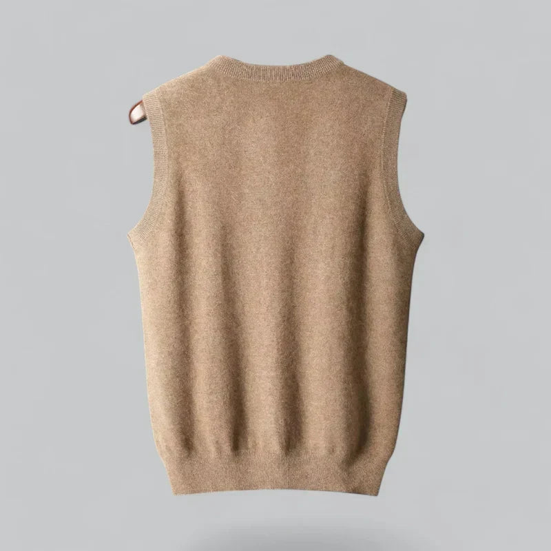 The Milan Men's V Neck Knit Cotton Vest