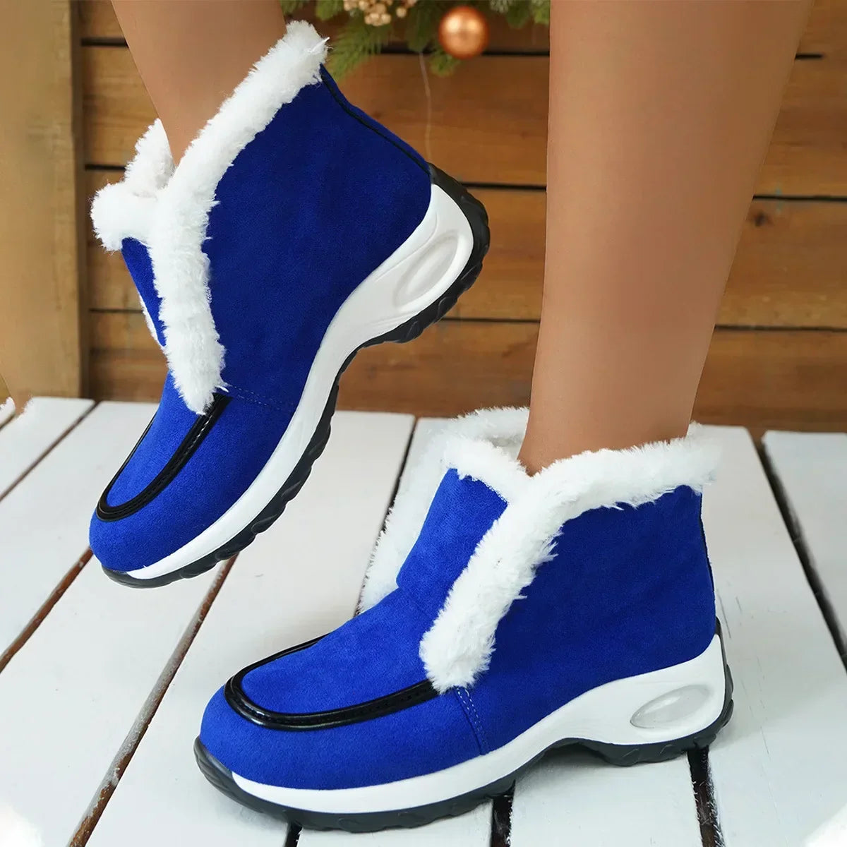 Vegan | Women's Faux Fur Trim Winter Boot