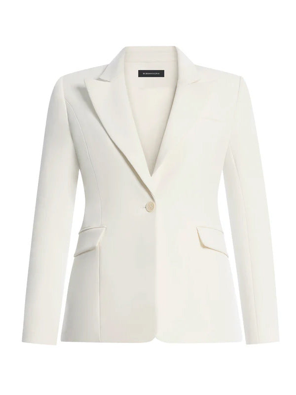 Women's 2 Piece Blazer Suit Set V-Neck Notch Lapel Long Sleeve Button Slim Fit Wide Leg Pants