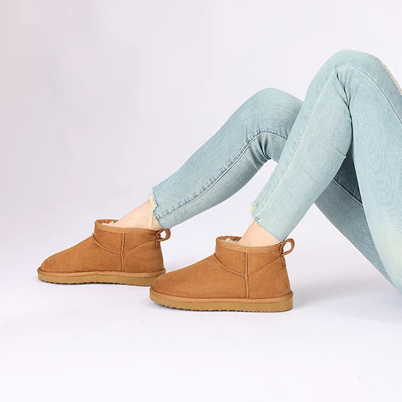 Nita | Women's Winter Boot Suede Fleece-Lined Mini