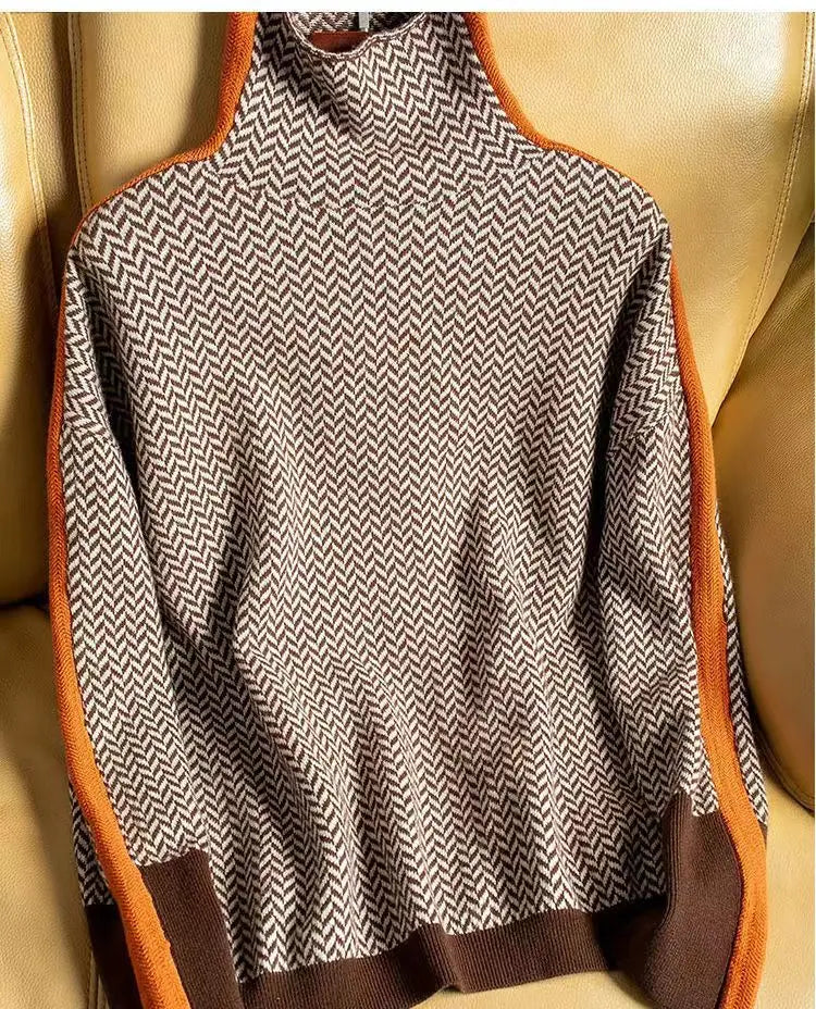 Piper | Herringbone Luxe Turtleneck Sweater