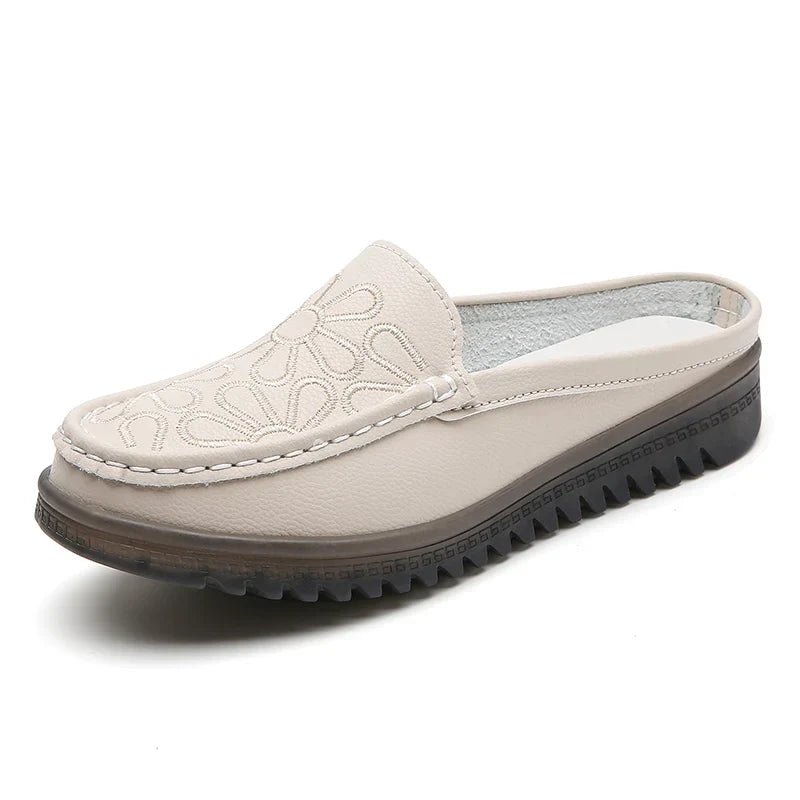 Women's Floral Slip On Mule Clogs Cushioned Sole Non-Slip Casual Shoes