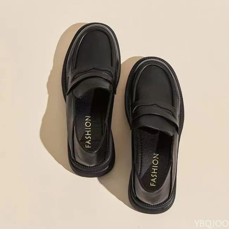 Women's Chunky Sole Loafers Slip-On Platform Penny Loafers Casual Everyday