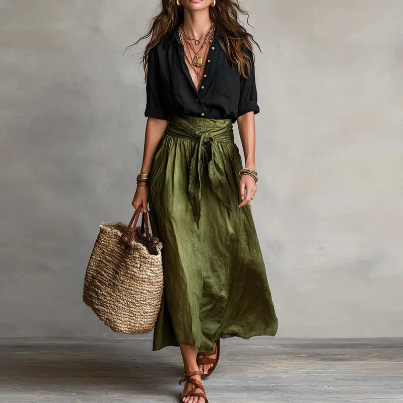Women's Co-Ord Set Linen Two-Piece Outfit