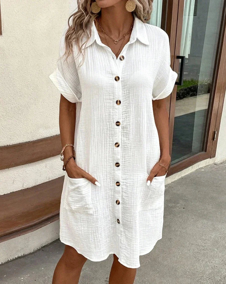 Serenity Cotton Mini Dress for Everyday Wear
