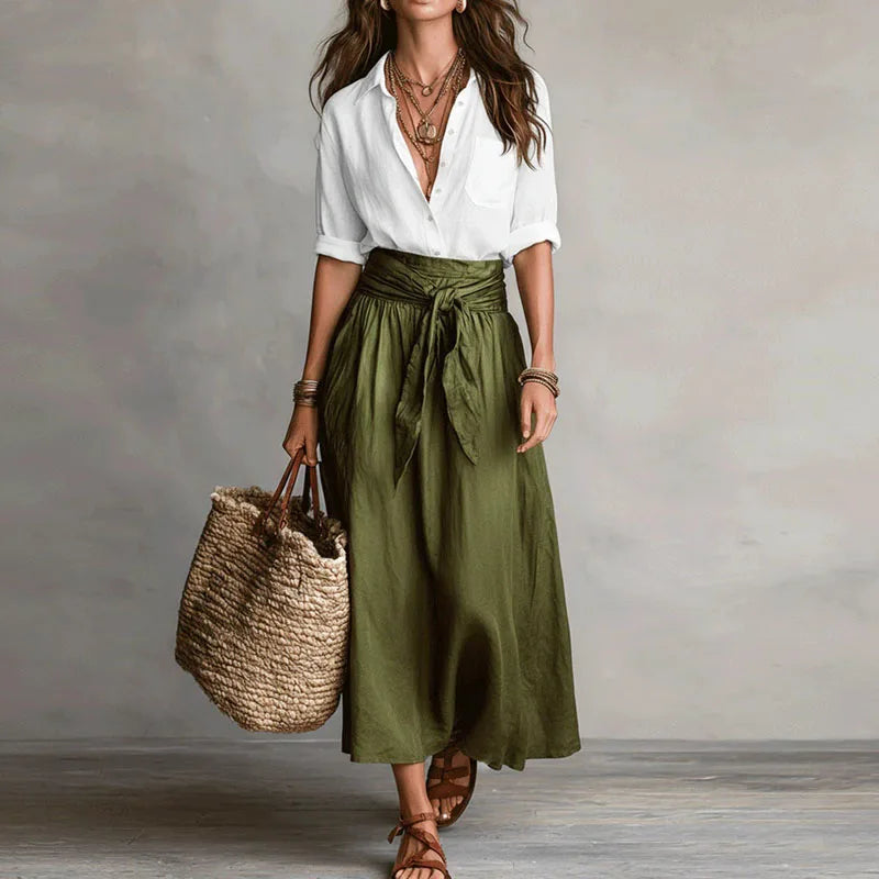 Women's Co-Ord Set Linen Two-Piece Outfit