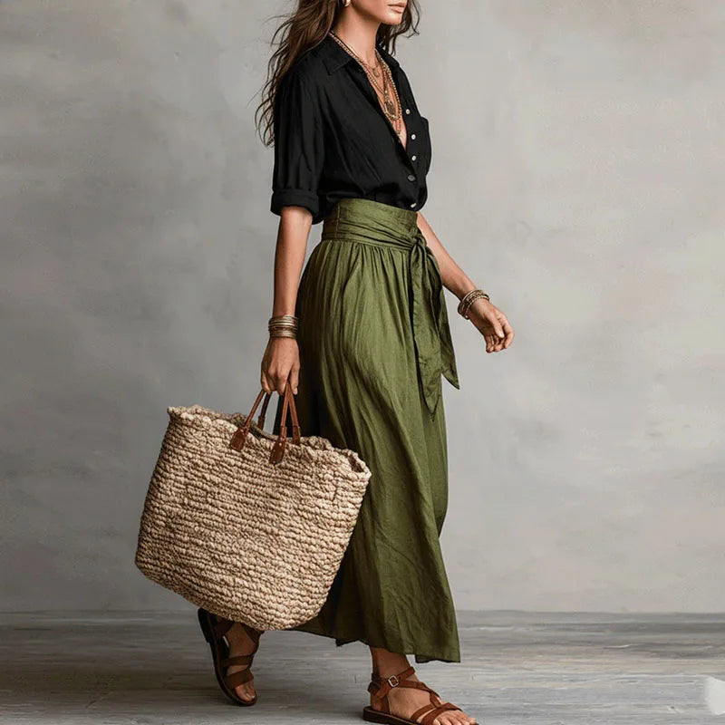 Women's Co-Ord Set Linen Two-Piece Outfit