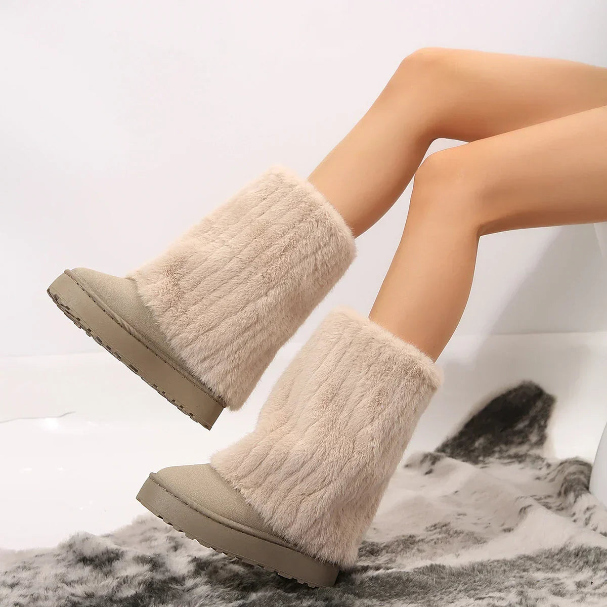 Raila | Women's Winter Boot Faux Fur Mid-Calf
