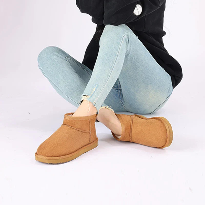 Nita | Women's Winter Boot Suede Fleece-Lined Mini