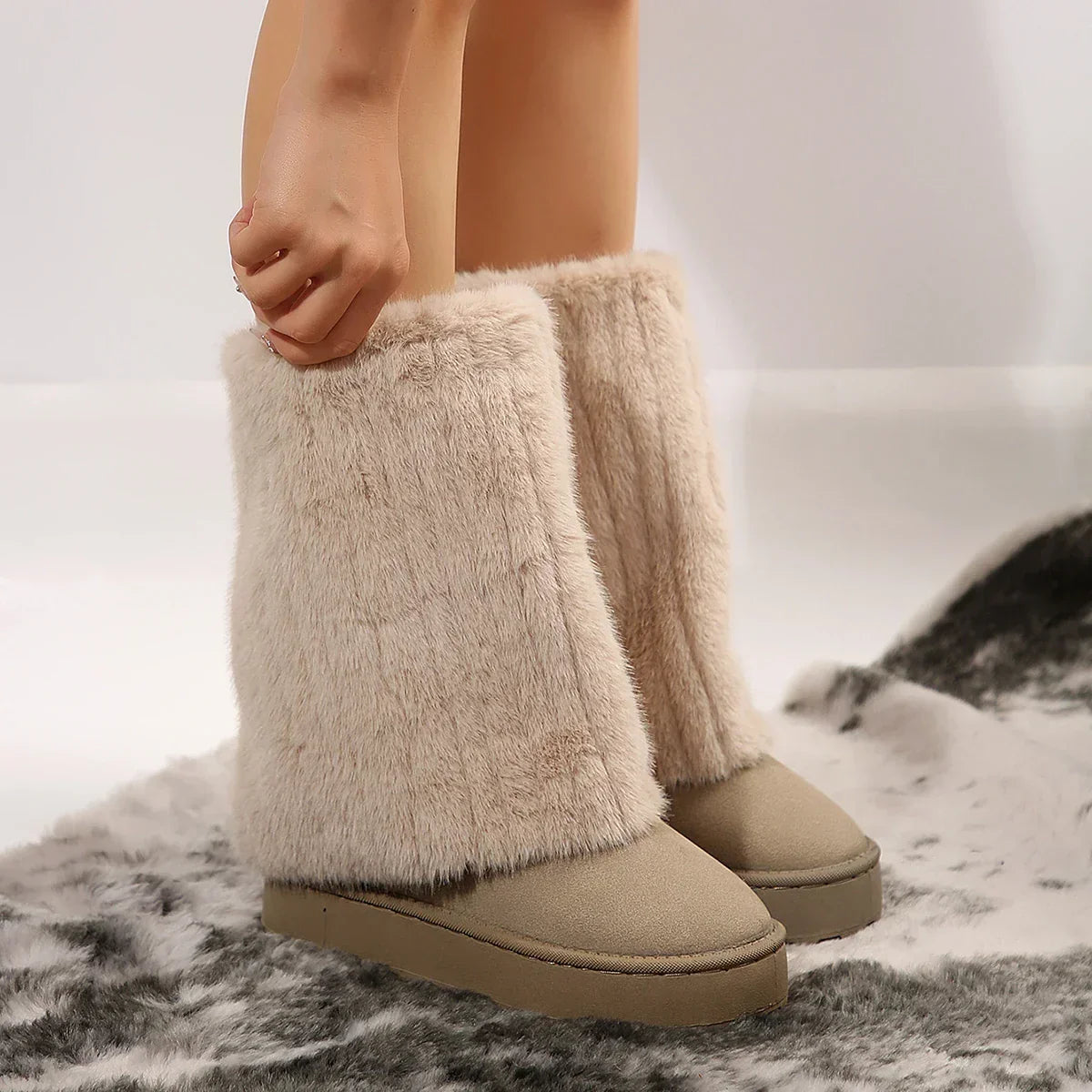 Raila | Women's Winter Boot Faux Fur Mid-Calf