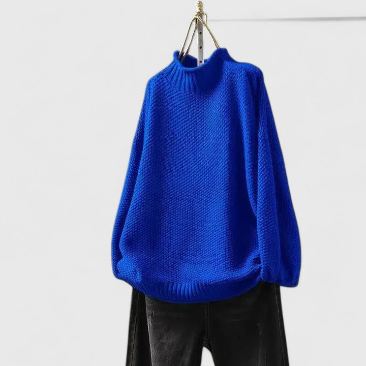 Women's Turtleneck Sweater Chunky Knit Long Sleeve Oversized Pullover Winter
