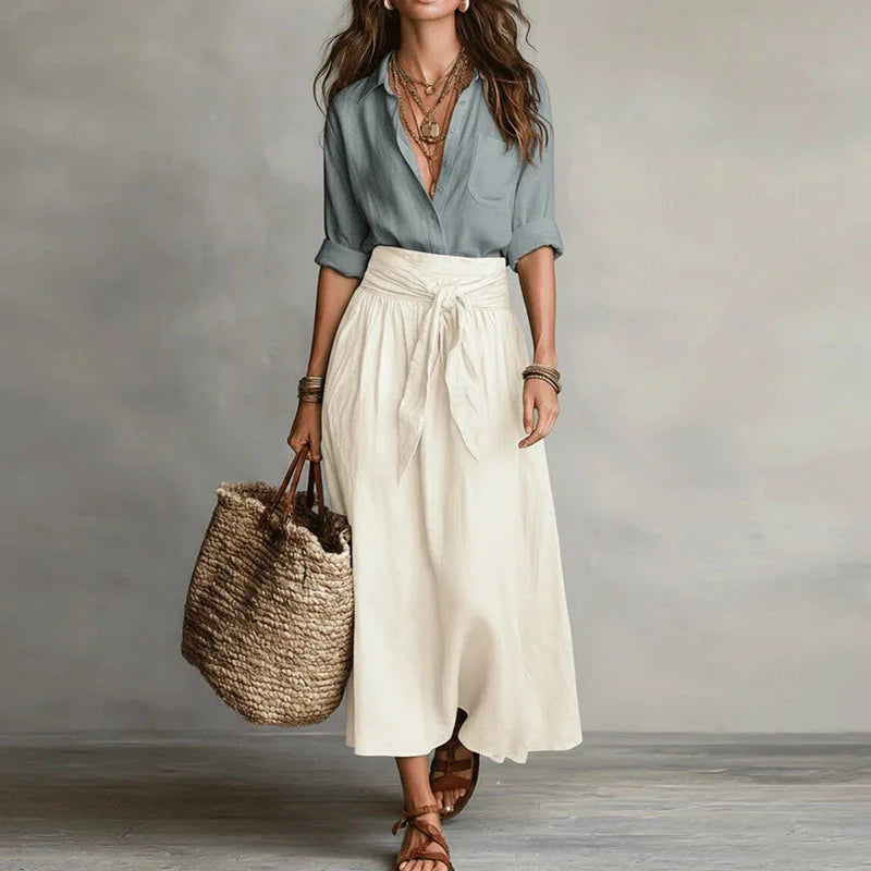 Women's Co-Ord Set Linen Two-Piece Outfit