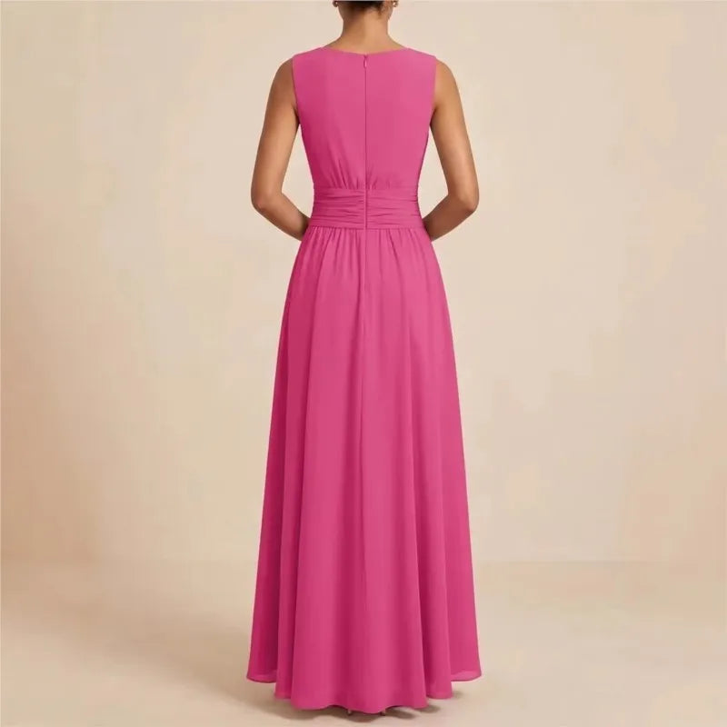 Women's Maxi Dress Sleeveless Floral Print Long Length Casual