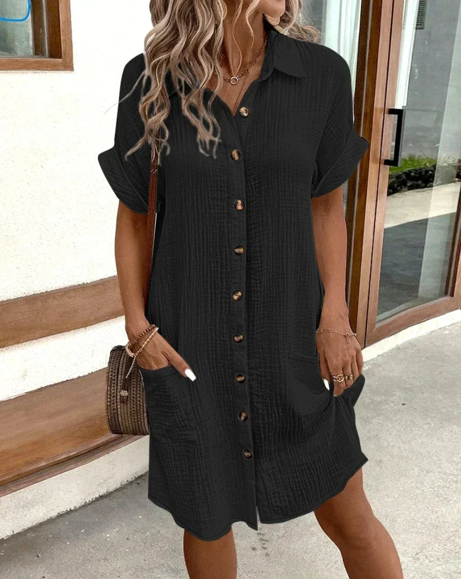Serenity Cotton Mini Dress for Everyday Wear