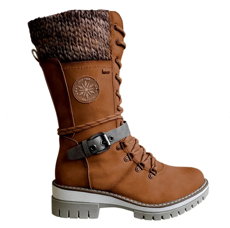 Chic Lace-Up Winter Boots for Stylish Adventures