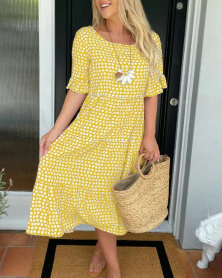 Zora Sable Short-Sleeve Midi Dress for Every Occasion