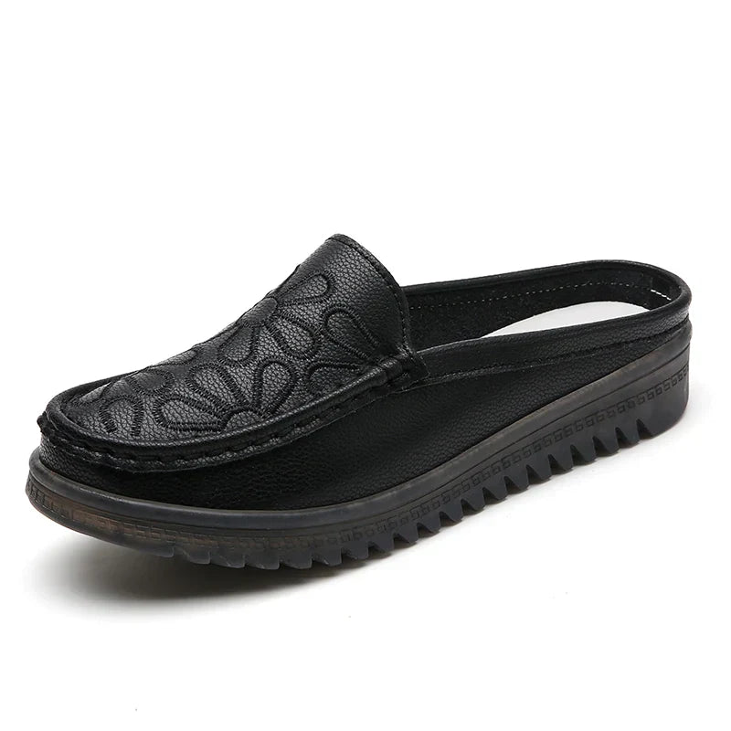 Women's Floral Slip On Mule Clogs Cushioned Sole Non-Slip Casual Shoes