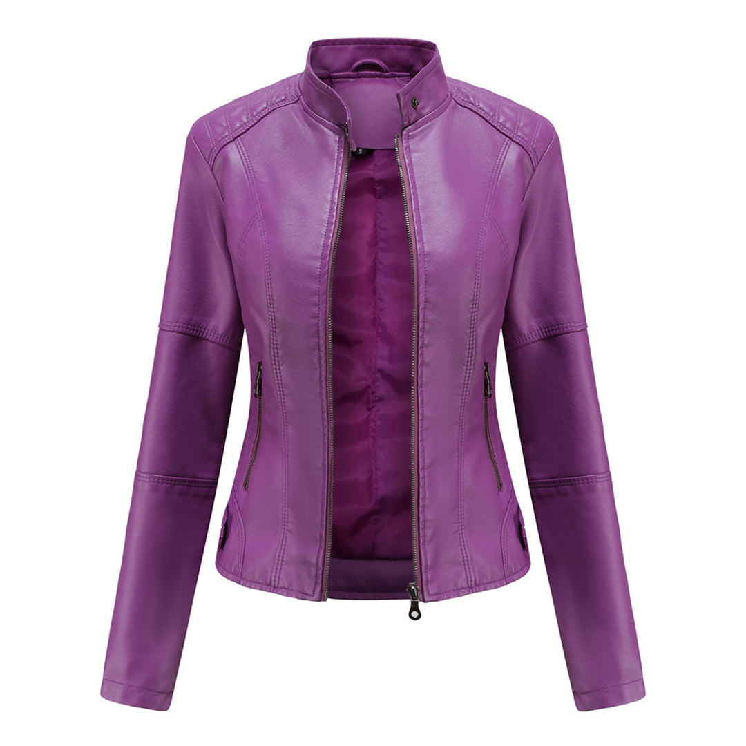 Zyra | Sleek Leather Biker Jacket