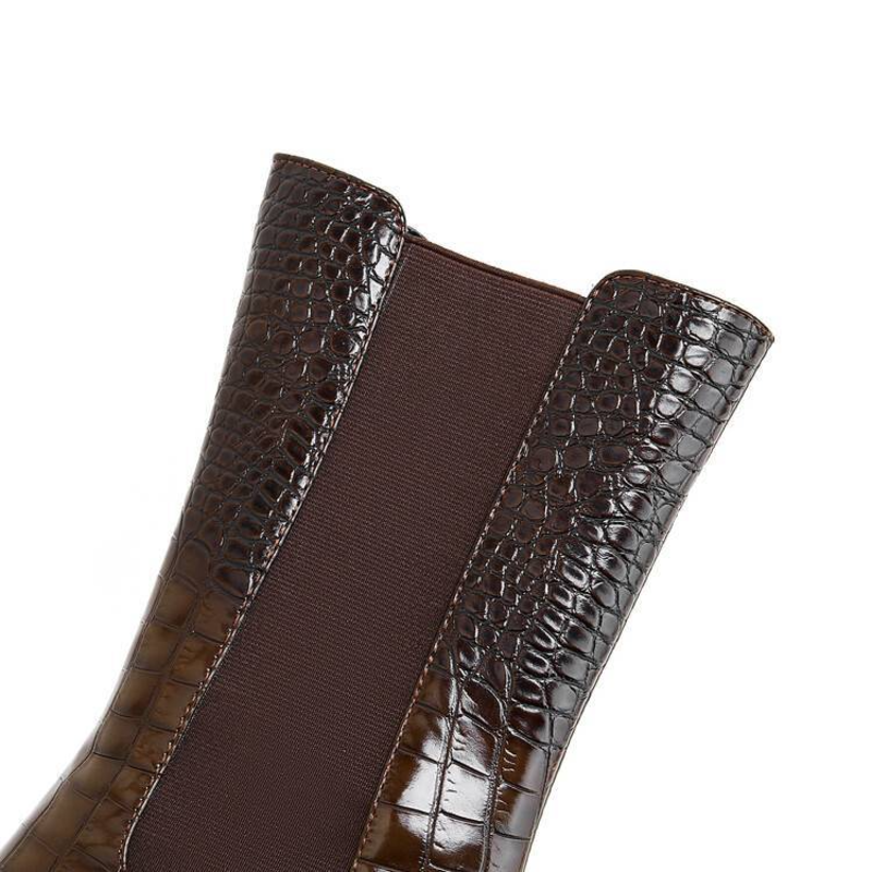 Jell | Women's Croc Print Chelsea Winter Boot