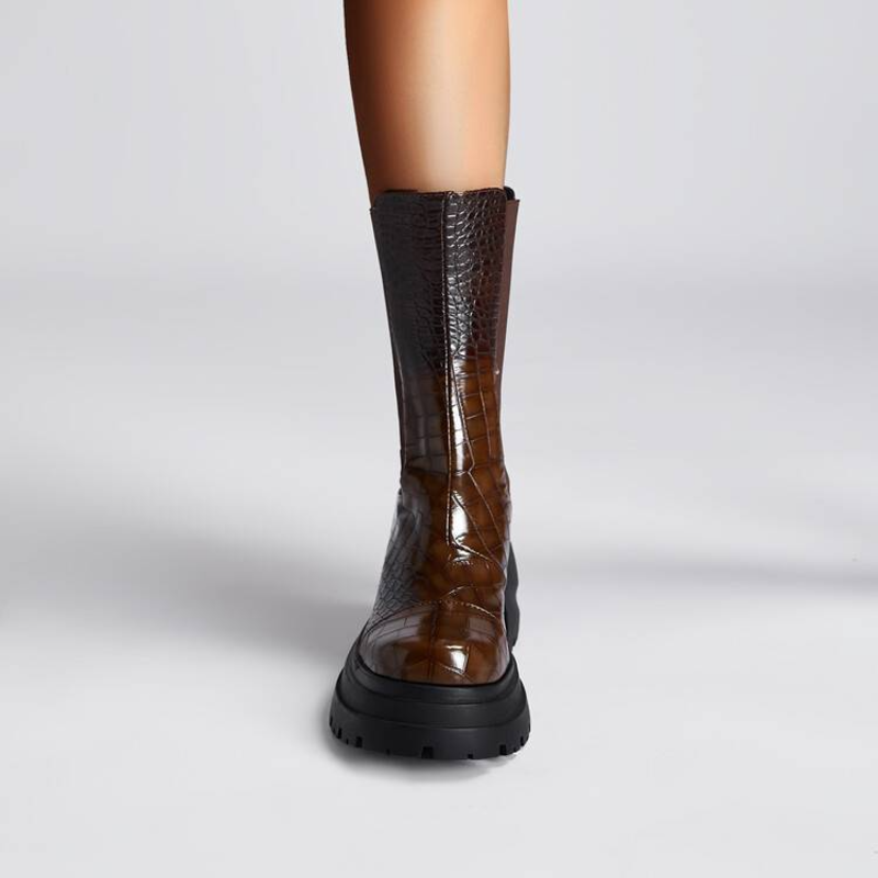 Jell | Women's Croc Print Chelsea Winter Boot