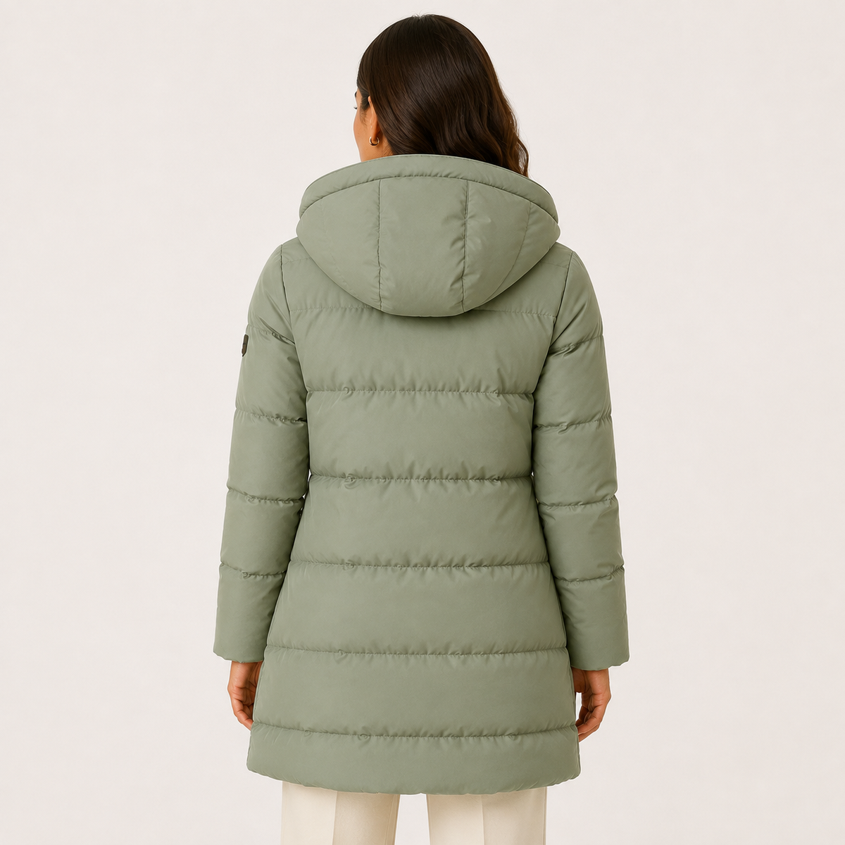 Women's Puffer Coat Hooded Sherpa Lined Quilted Zip-Up Winter Outerwear