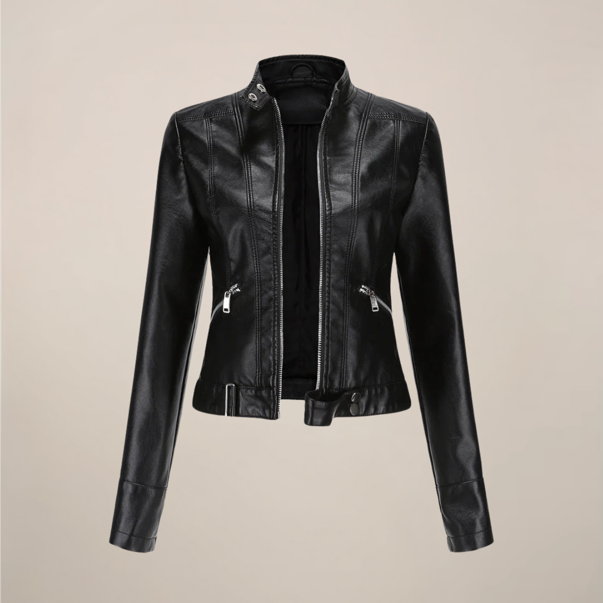 Chic Faux Leather Biker Jacket for Everyday Style