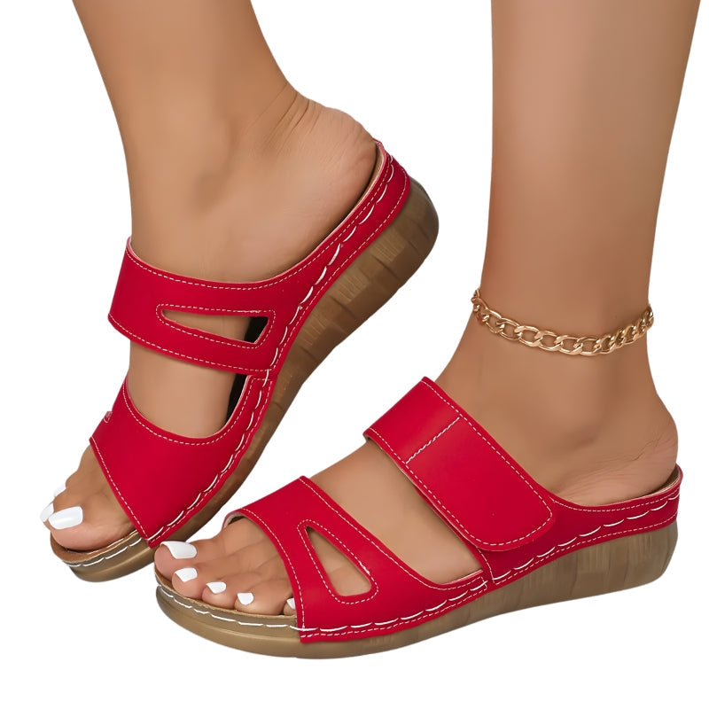 Chic Women's Double Band Platform Wedge Sandals for Any Occasion