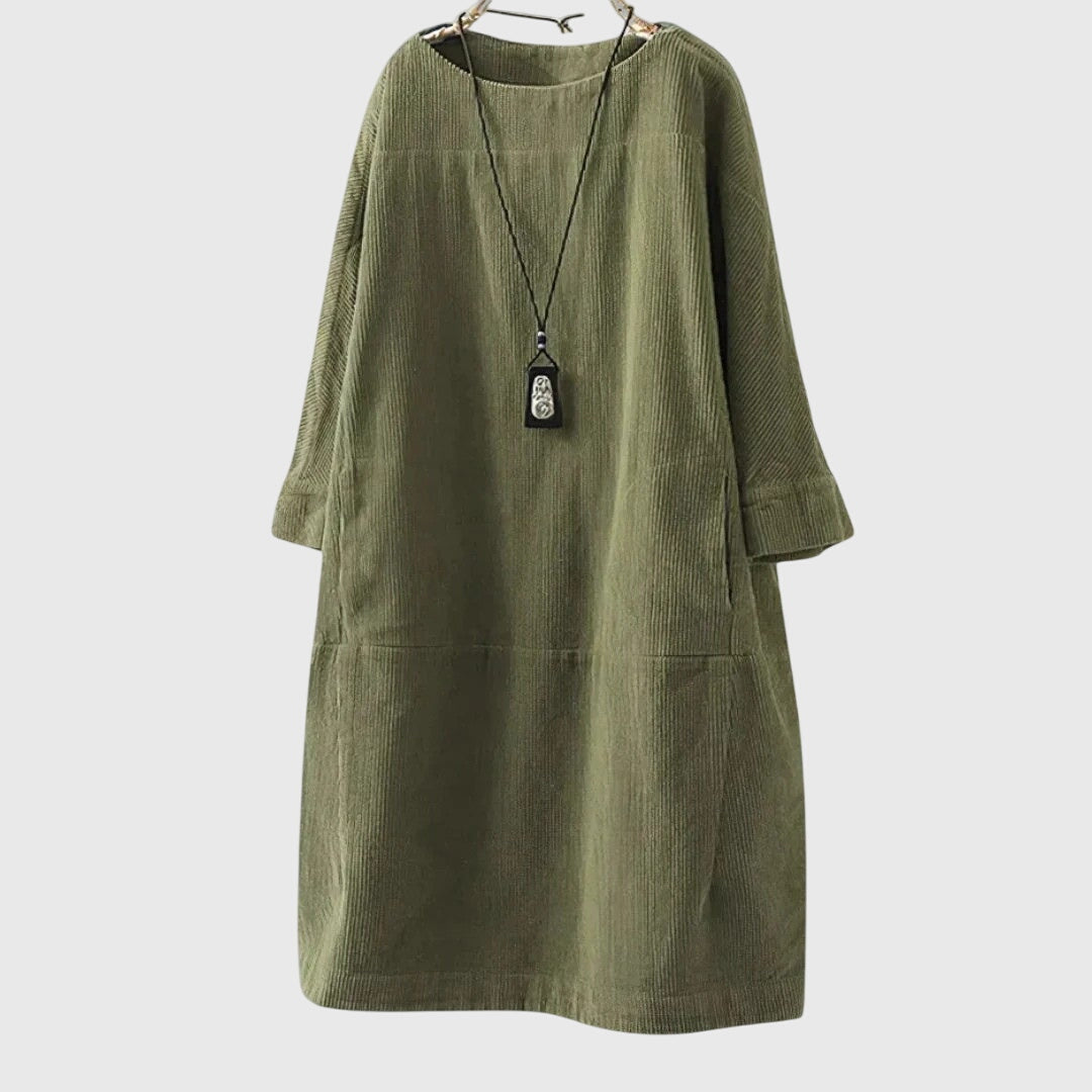 Chic Corduroy Midi Dress for Every Occasion
