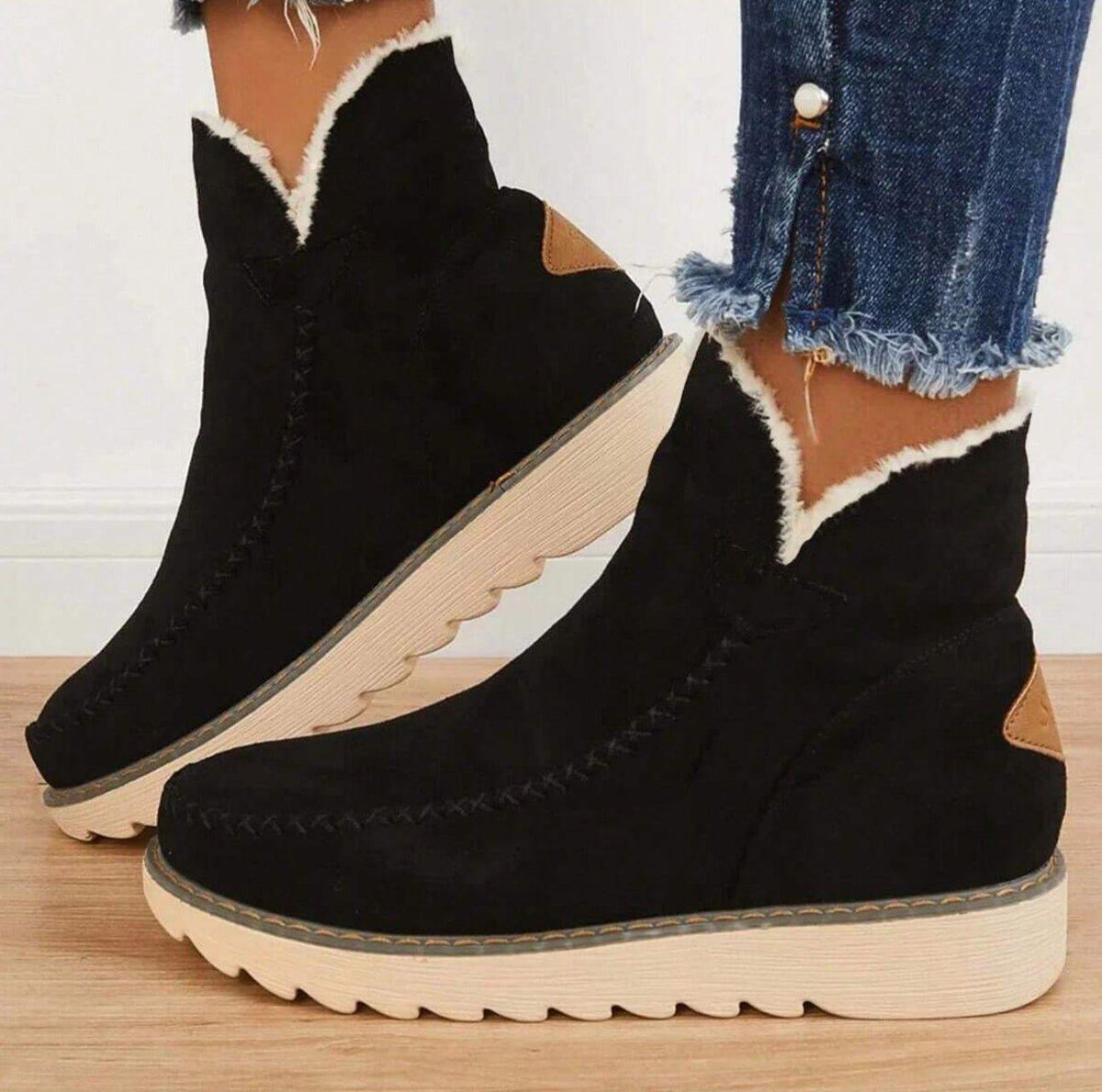 PolarBelle | Women's Fleece-Lined Winter Boot with Wedge Sole