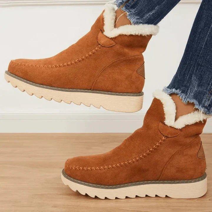 PolarBelle | Women's Fleece-Lined Winter Boot with Wedge Sole