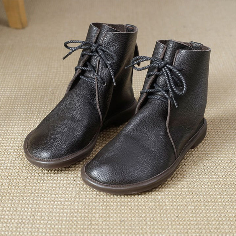 Clara | Women's Winter Boot Lace-Up Leather Ankle