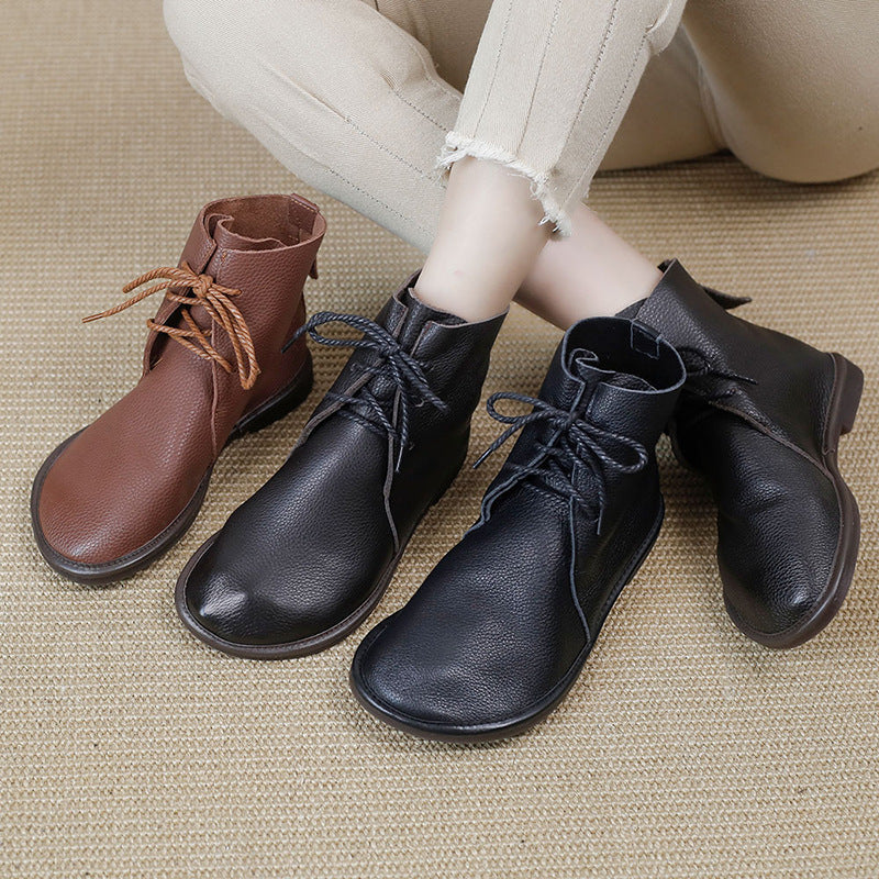 Clara | Women's Winter Boot Lace-Up Leather Ankle