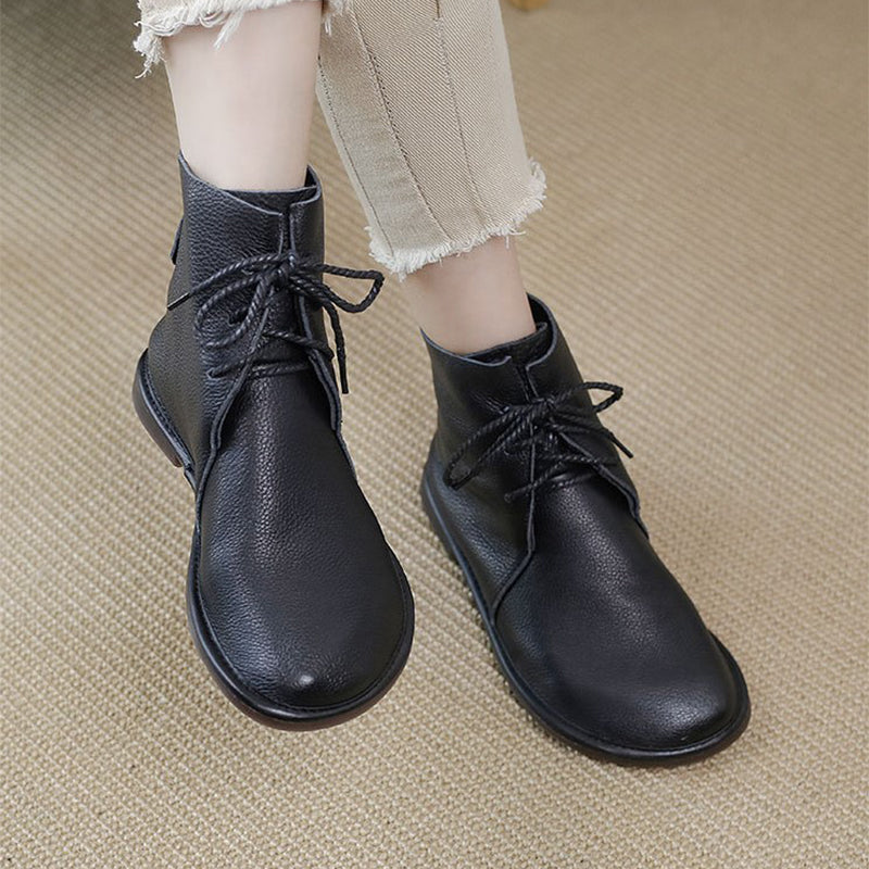 Clara | Women's Winter Boot Lace-Up Leather Ankle