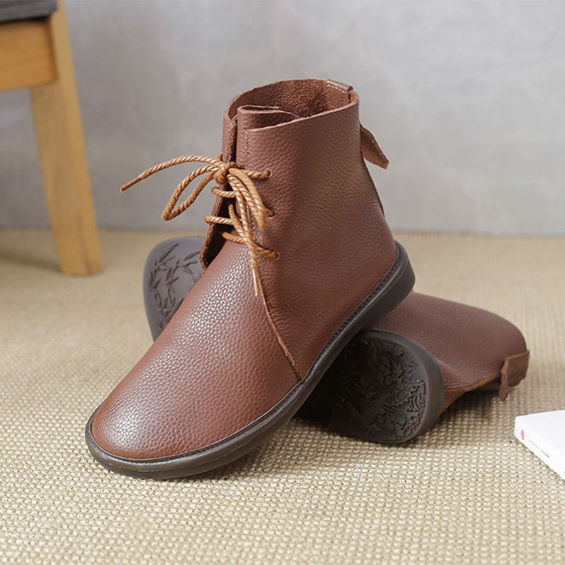 Clara | Women's Winter Boot Lace-Up Leather Ankle