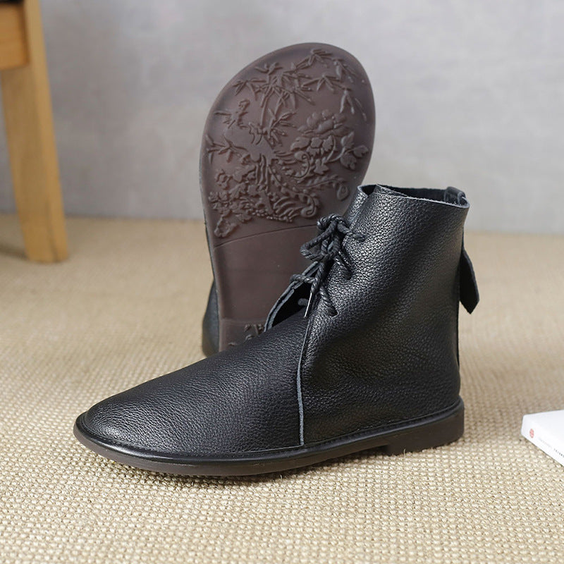 Clara | Women's Winter Boot Lace-Up Leather Ankle